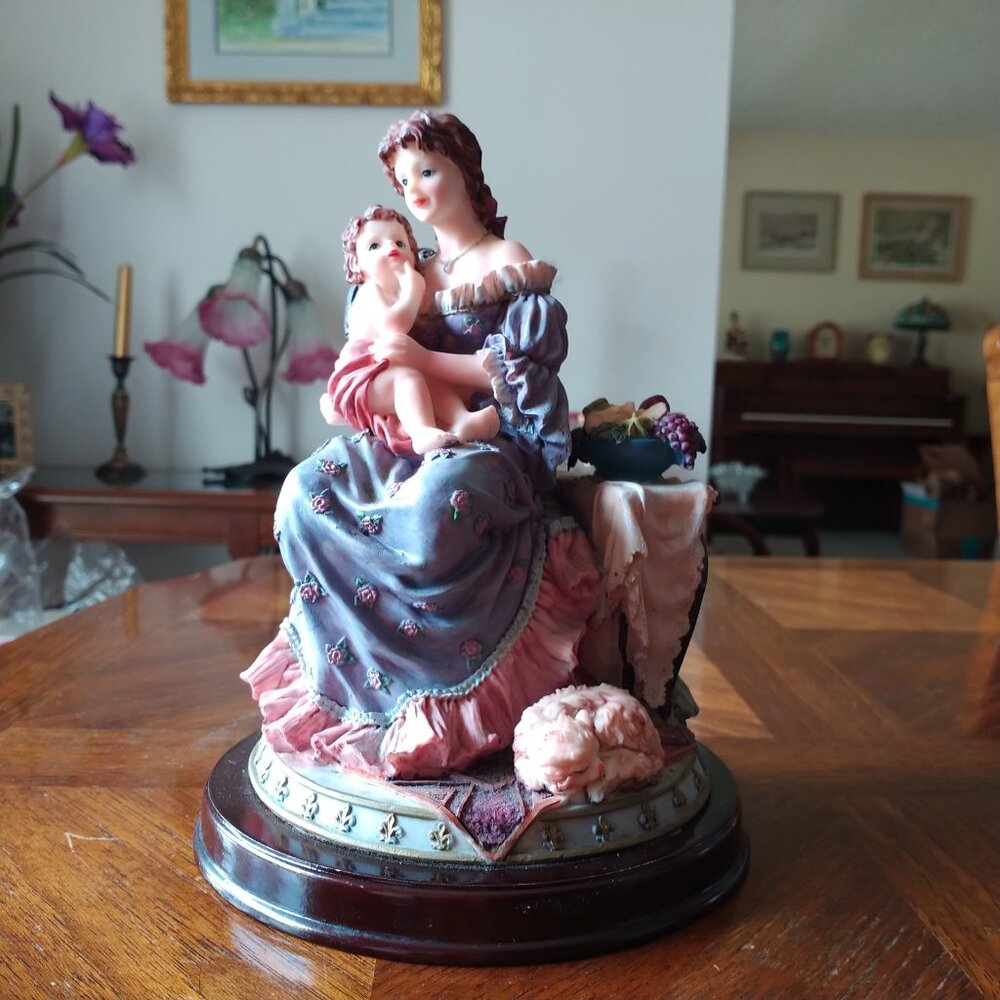 Vintage Large French Victorian inspired MOTHER & CHILD Statue FOR MOTHER'S DAY